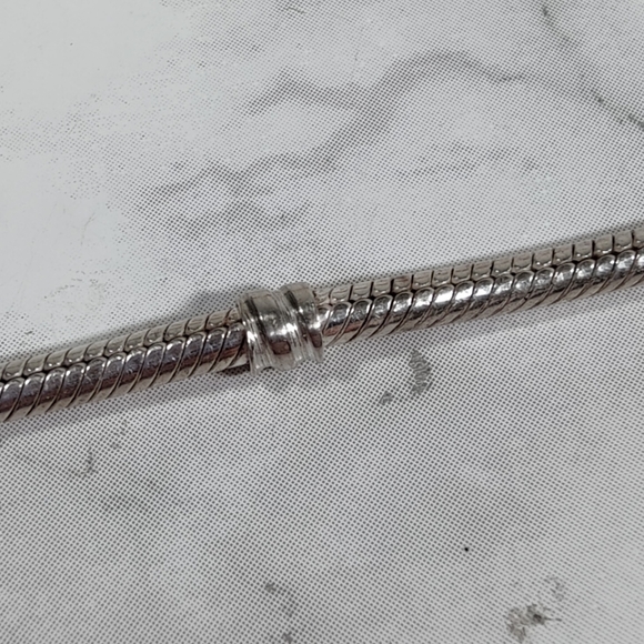 Pandora Moments Sterling Silver Snake Chain Bracelet with Clasp Closure - Picture 5 of 6